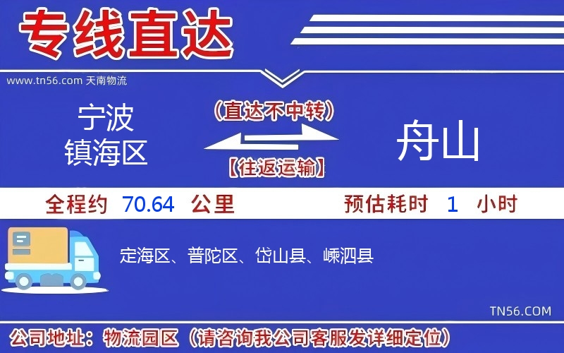 宁波镇海区到舟山物流公司