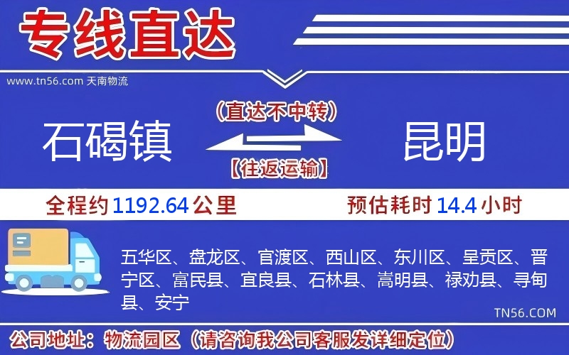 石碣镇到昆明物流公司
