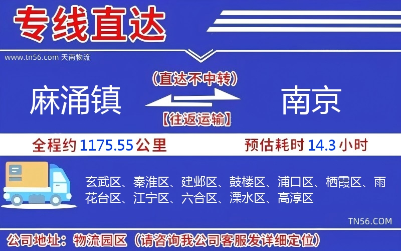 麻涌镇到南京物流公司
