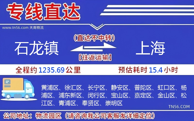 石龙镇到上海物流公司 石龙镇到上海物流公司