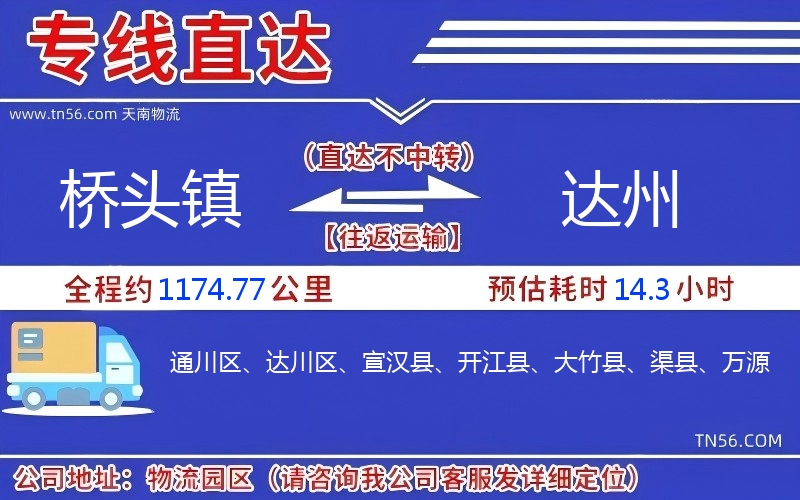 桥头镇达到州物流公司