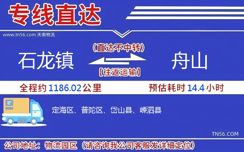 石龙镇到舟山物流公司 石龙镇到舟山物流公司