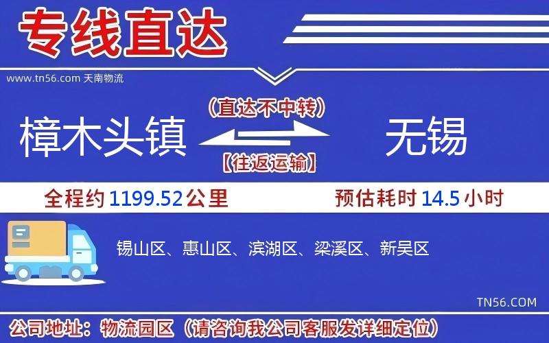 樟木头镇到无锡物流公司 樟木头镇到无锡物流公司