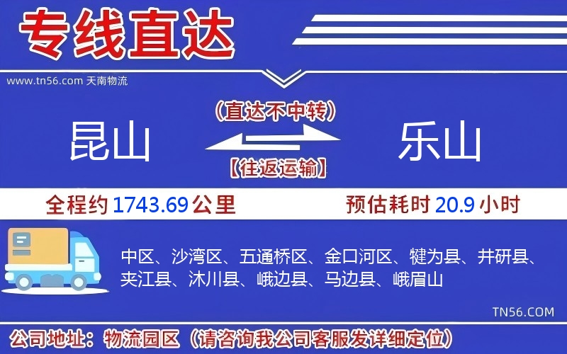 昆山到乐山物流公司 昆山到乐山物流公司